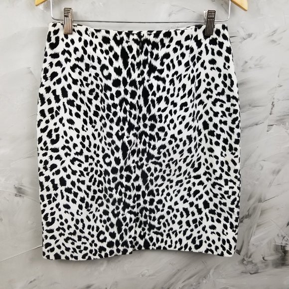 Mevisto Vintage 80's Blk & Wht leopard Print Skirt - Picture 2 of 7
